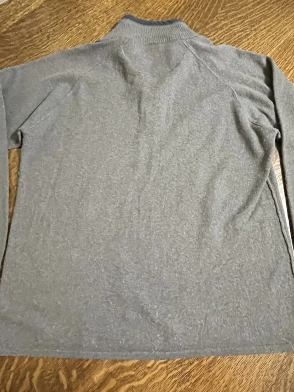 The North Face Mens Brown XL Wool Blend Fuzzy Zip Pullover